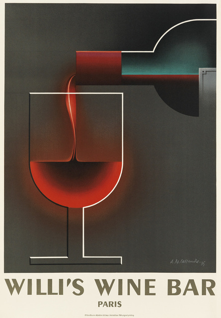 D'Après Adolphe Mouron Cassandre, ‘WILLI'S WINE BAR’, 1984, Swann Auction Galleries