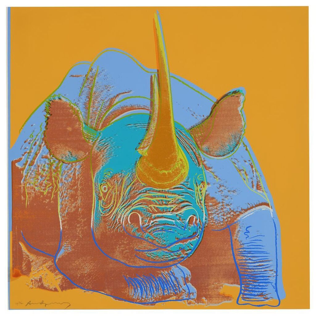 Andy Warhol - Black Rhinoceros, from Endangered Species