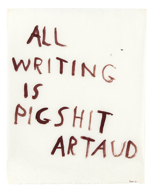 Nancy Spero, ‘All writing is pigshit’, 1970, Drawing, Collage or other Work on Paper, Punta della Dogana