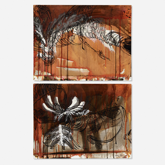 Tania Bruguera, ‘Untitled (two works)’, 1995, Painting, Gouache, ink, and watercolor on paper, Rago/Wright
