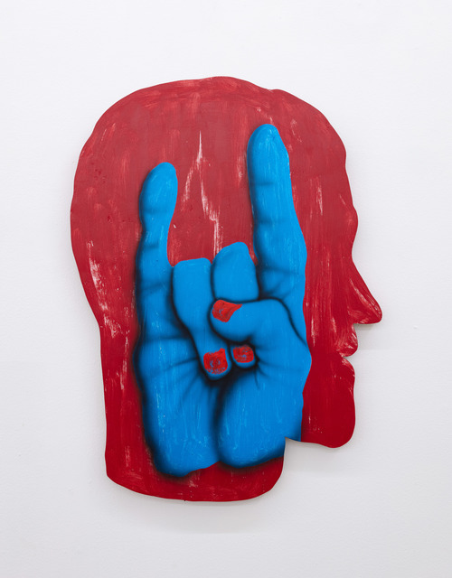 James English Leary, ‘Cameo (Horns)’, 2020, Painting, Acrylic on shaped panel, Nina Johnson