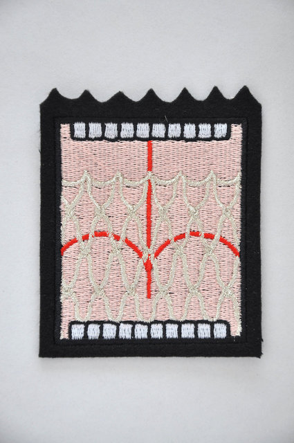 Emily Mae Smith, ‘Neptune's Net Blason *’, Textile Arts, Mechanical embroidery, Perrotin
