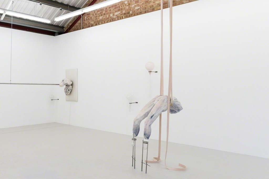 Installation view, 'Throat wanders down the blade..' at Annka Kultys Gallery, London, 2016 Photo: Annka Kultys Gallery (Damian Griffiths) Installation view, 'Throat wanders down the blade..' at Annka Kultys Gallery, London, 2016 Photo: Annka Kultys Gallery (Damian Griffiths)