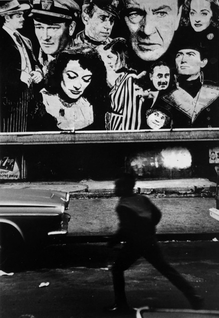 Louis Draper, ‘Boy and Movie Poster, Harlem, New York City’, 1968, Photography, Gelatin silver print mounted to board, printed later, Bruce Silverstein Gallery