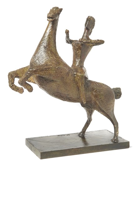 Chana Orloff, ‘Ecuyère’, ca. 1955, Sculpture, Bronze with brown and green patina, BAILLY GALLERY