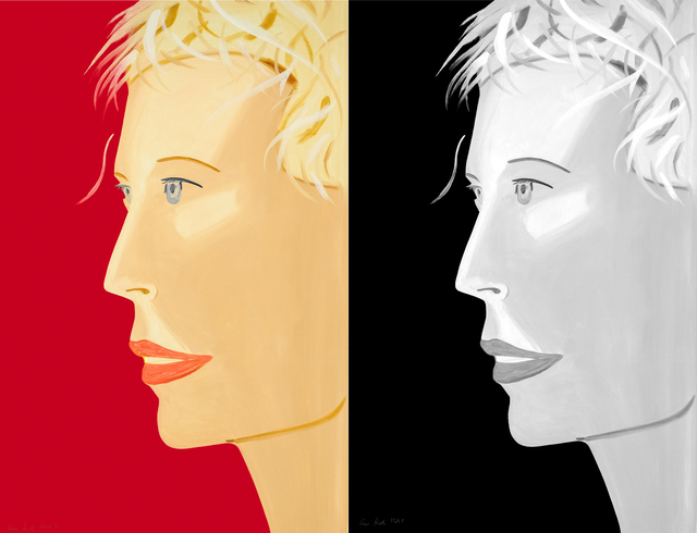 Alex Katz, ‘Coca-Cola Girl (Red) (Black & White) - Suite of two ’, 2019, Newzones