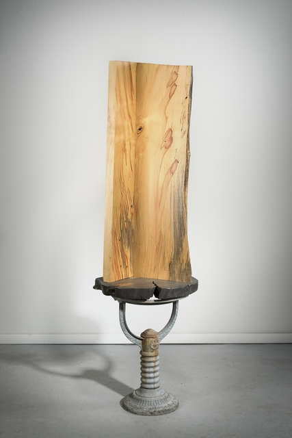 Betty McGeehan, ‘Minimal Wood Abstract Sculpture: 'It's All It Can Be'’, 2015-18, Sculpture, Spalted Maple Wood, Metal, Ivy Brown Gallery