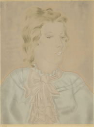 Femme À La Cravate Rose