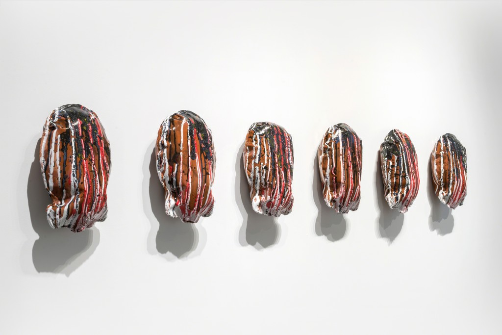 Single-action 1-6, glazed slip-cast ceramic sculptures by Ayakamay at PROTO Gallery. Single-action 1-6, glazed slip-cast ceramic sculptures by Ayakamay at PROTO Gallery.