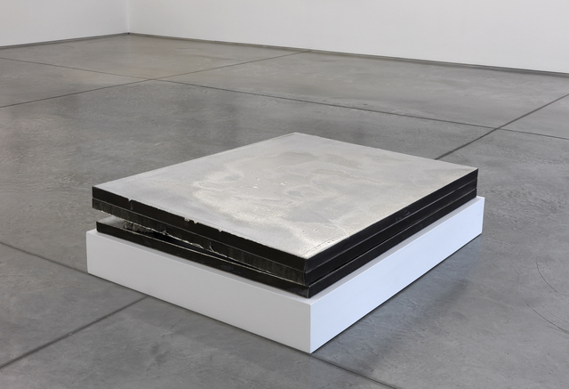 Jacob Kassay, ‘Untitled’, 2009, Painting, Acrylic and silver deposit on canvas, stone, Collezione Maramotti