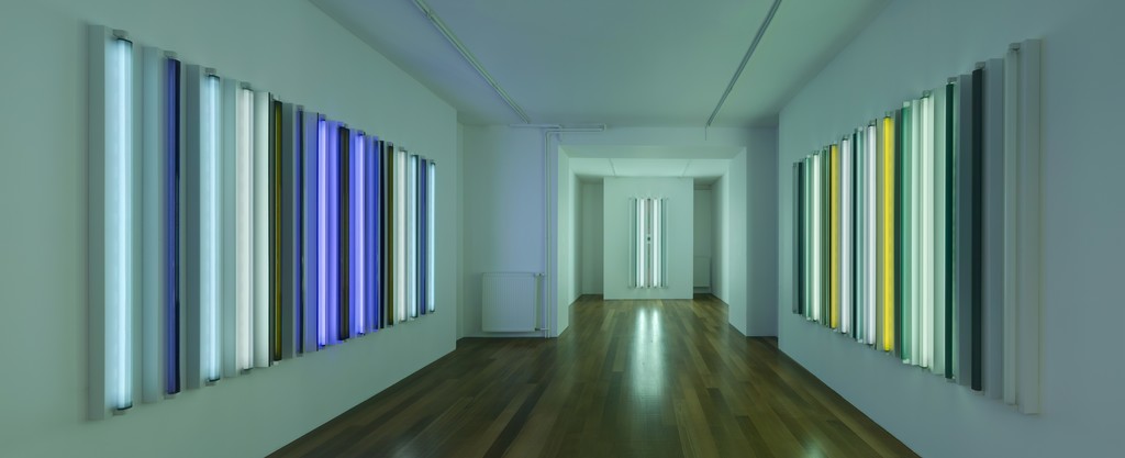 Exhibition View, Robert Irwin, Galerie Xippas, Geneva, Switzerland, 2015. © Philipp Scholtz Rittermann Exhibition View, Robert Irwin, Galerie Xippas, Geneva, Switzerland, 2015. © Philipp Scholtz Rittermann