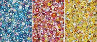 Takashi Murakami - An Homage to IKB, 1957 F; An Homage to Monopink, 1960 E; & An Homage to IKB, 1957 E