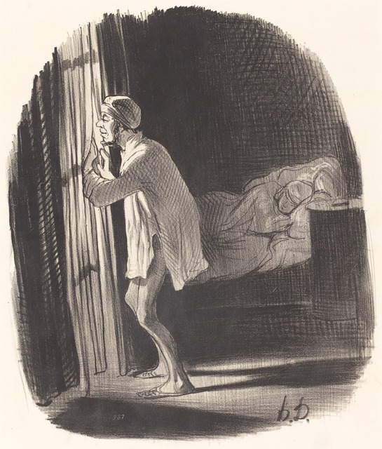 Honoré Daumier, ‘Je crois que j'ai entendu chanter un hibou...’, 1847, National Gallery of Art, Washington, D.C.