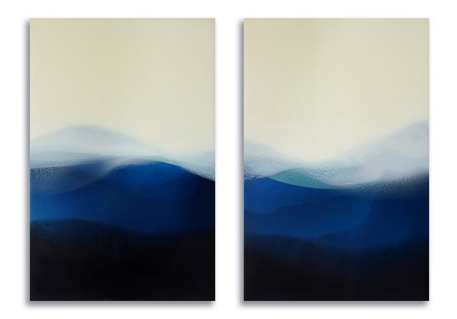 Marina Savashynskaya Dunbar, ‘Landless (diptych)’, 2019, Painting, Mixed media, resin, panel, Miller Gallery Charleston