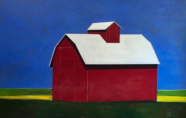 Melissa Chandon, ‘Red Barn at Noon’, 2019, Painting, Acrylic on Canvas, Caldwell Snyder Gallery