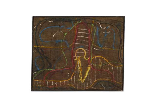 Tsuyoshi Maekawa, ‘Untitled’, 1958-1964, Painting, Burlap, oil on canvas, Axel Vervoordt Gallery
