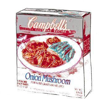 Andy Warhol - Campbell's Soup Box (Onion Mushroom)