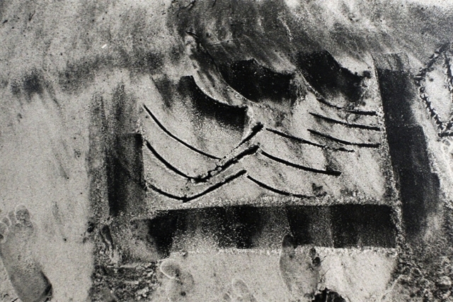 John Wood, ‘Beach Drawing’, 1983, Photography, Gelatin silver print, Bruce Silverstein Gallery