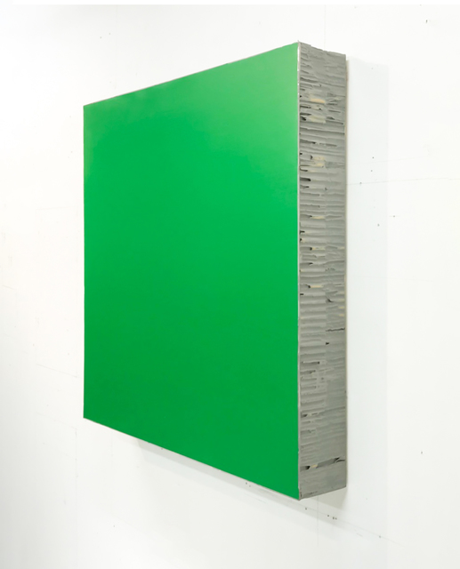 Noriyuki Haraguchi 原口 典之, ‘Green Square’, 2019, Installation, Polyurethane, paper honeycomb, acrylic paint, Asia Art Center