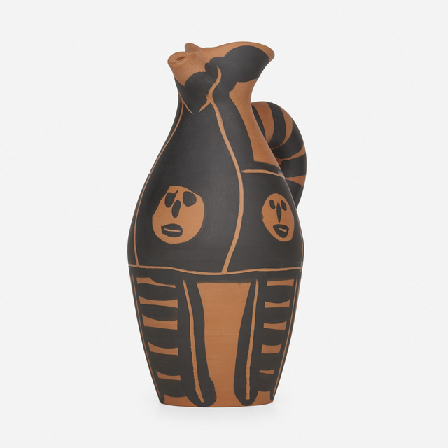 Pablo Picasso, ‘Yan Petites Têtes pitcher’, 1963, Textile Arts, Earthenware with engobe and incised decoration, Rago/Wright