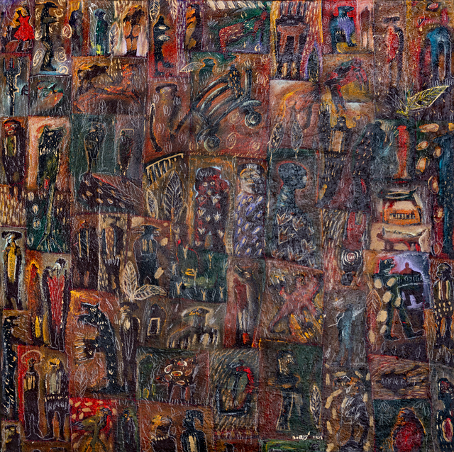 Soly Cissé, ‘No title ’, 2001, Painting, Mixed media (oil) on canvas, OH GALLERY