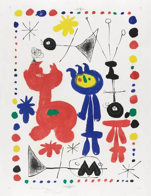 Joan Miró, ‘Personnage Et Oiseau (Mourlot 68)’, 1948, Doyle