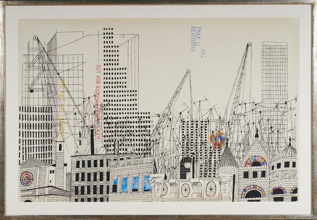 Ben Shahn, ‘All That is Beautiful’, 1965, Drawing, Collage or other Work on Paper, Screenprint with handcoloring on Rives paper (framed), Rago/Wright