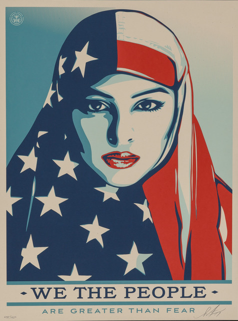 Shepard Fairey, ‘We the people - Are Greater Than Fear’, 2017, Rudolf Budja Gallery