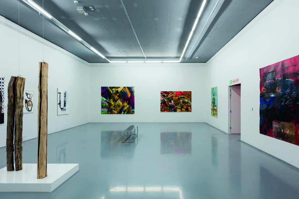 Five Bhobh: Painting at the End of an Era. Land theme. Installation view. ©Zeitz MOCAA. Five Bhobh: Painting at the End of an Era. Land theme. Installation view. ©Zeitz MOCAA.