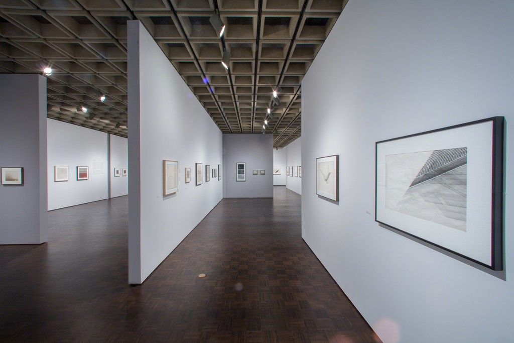 Installation view of "Nasreen Mohamedi" at the Met Breuer, New York (2016). All photos copyright The Metropolitan Museum of Art. Installation view of "Nasreen Mohamedi" at the Met Breuer, New York (2016). All photos copyright The Metropolitan Museum of Art.