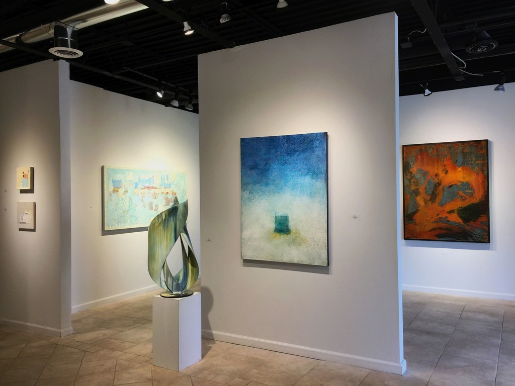 New to Us. September-October 2017. Left to right: 2 still life paintings by Sydney Licht; Number 3, painting by Grace Short; Swirl Two, sculpture by Paul Tamanian; Last Night's Rain by Scott Upton; TD1 (Autumn) by Paul Tamanin New to Us. September-October 2017. Left to right: 2 still life paintings by Sydney Licht; Number 3, painting by Grace Short; Swirl Two, sculpture by Paul Tamanian; Last Night's Rain by Scott Upton; TD1 (Autumn) by Paul Tamanin
