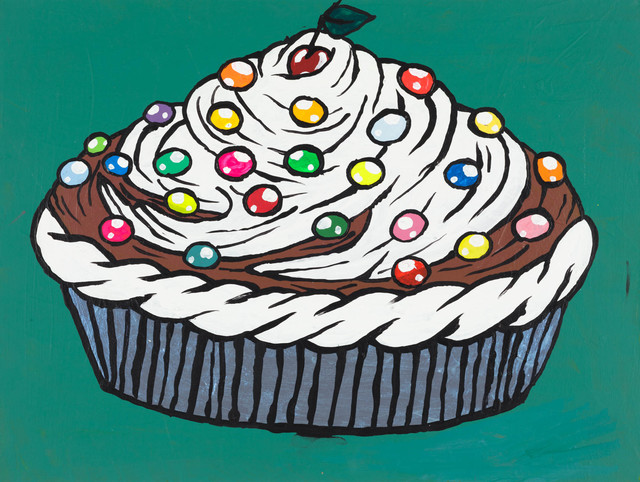 Yukari Sakura, ‘Irma Maria Harvey's Rare Cheese Hurricane Cream Pie’, 2017, Painting, Acrylic on particle board, Creativity Explored