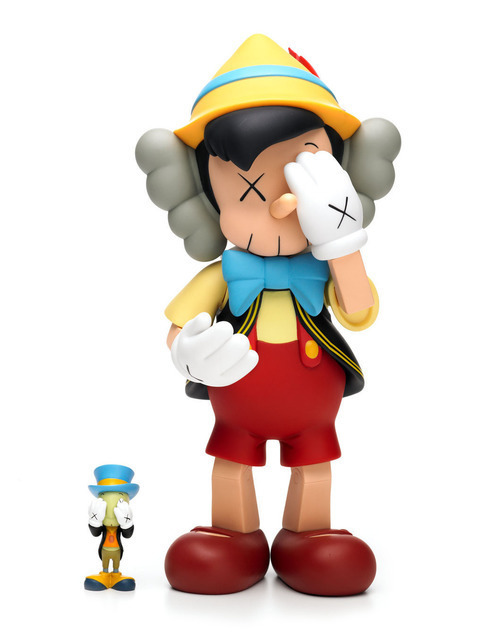 KAWS, ‘PINOCCHIO & JIMINY CRICKET’, 2010, Sculpture, Vinyl and Paint, Marcel Katz Art