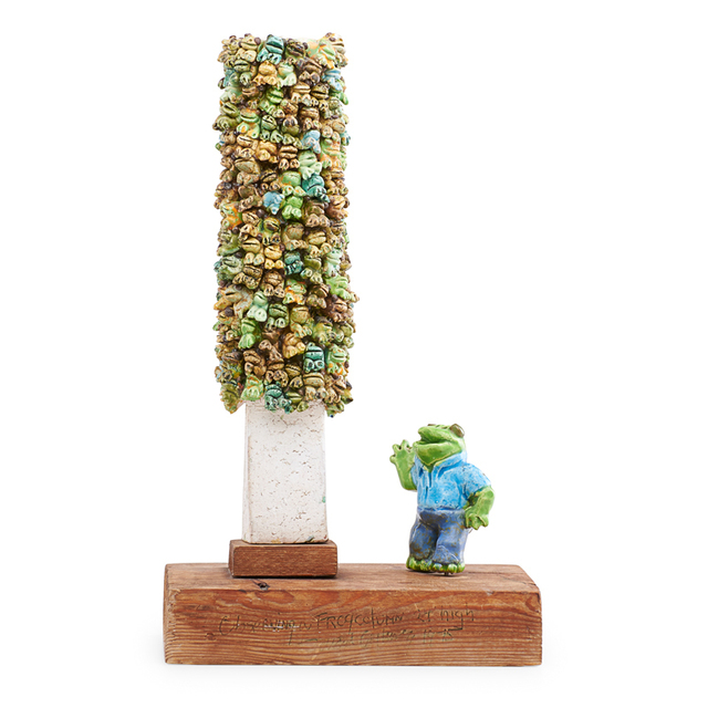 David Gilhooly, ‘Sculpture from the Frog series, "Observing a Frog Column 24 High," California’, 1975, Rago/Wright