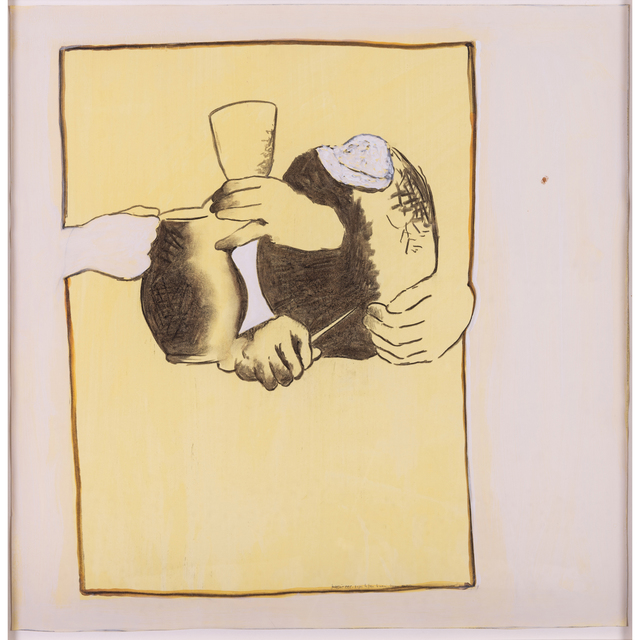 Jean-Michel Alberola, ‘Les frères Lénine’, 1995-96, Drawing, Collage or other Work on Paper, Gouache and charcoal on paper, PIASA