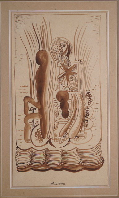 Henryk Streng/ Marek Włodarski, ‘Seascape with a Starfish’, 1929, Drawing, Collage or other Work on Paper, Ink on paper, Olszewski Gallery