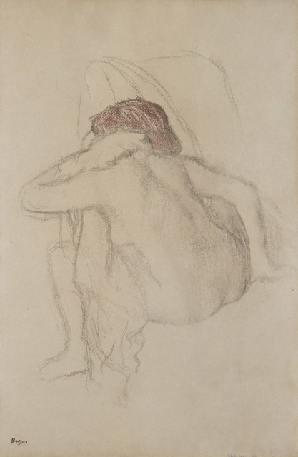 Edgar Degas, ‘Femme s'essuyant’, 1888-1892, Drawing, Collage or other Work on Paper, Lithographic print enhanced with colours, HELENE BAILLY GALLERY