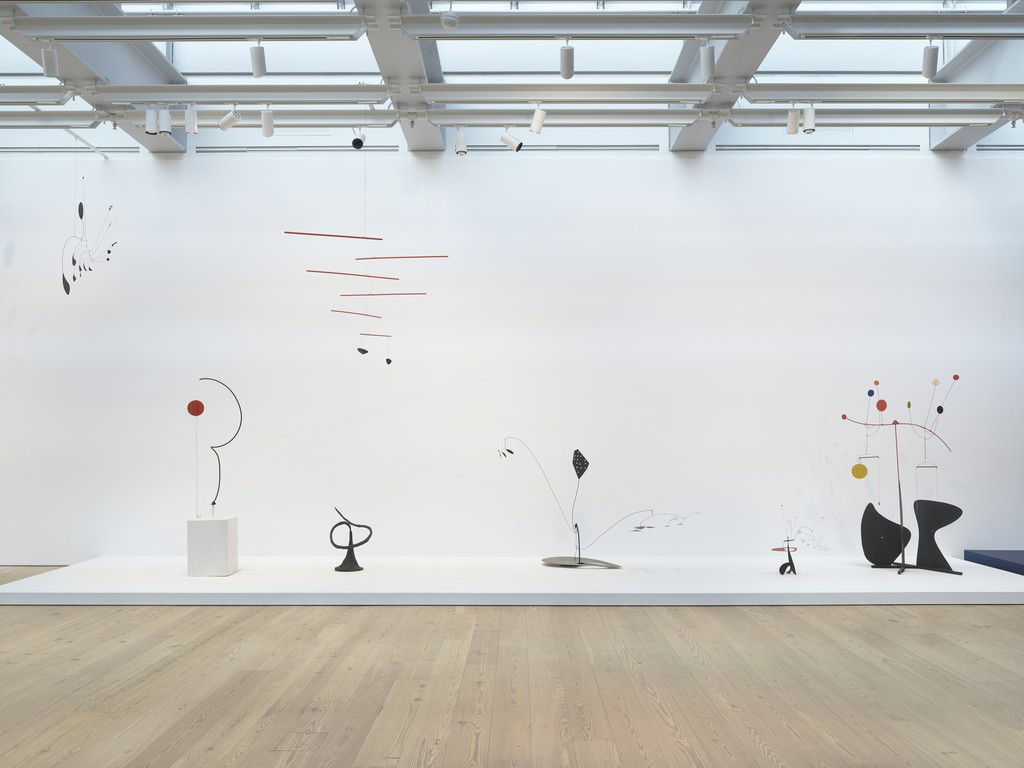 Installation view, Calder: Hypermobility, Whitney Museum of American Art, New York, 9 June–23 October 2017. Photo: Ron Amstutz. © 2017 Calder Foundation, New York/ Artists Rights Society (ARS), New York Installation view, Calder: Hypermobility, Whitney Museum of American Art, New York, 9 June–23 October 2017. Photo: Ron Amstutz. © 2017 Calder Foundation, New York/ Artists Rights Society (ARS), New York