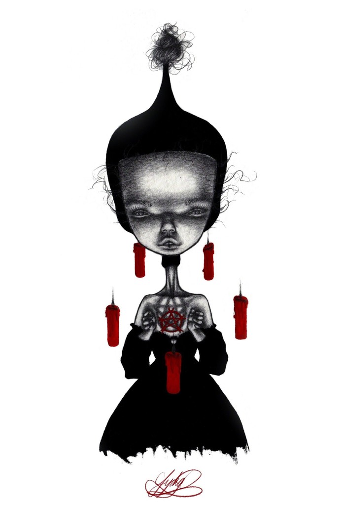 Lydia Petunia, "Candleabracadabra", Graphite and gouache on paper, 11" x 13", 2018 Lydia Petunia, "Candleabracadabra", Graphite and gouache on paper, 11" x 13", 2018