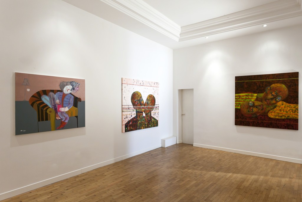 Rashwan Abdelbaki, "Love", 2017, acrylic on canvas, cm 140x150
"Connection", 2015, acrylic on canvas, cm 100x120
"Safety line", 2017, acrylic on canvas, cm 140x150 Rashwan Abdelbaki, "Love", 2017, acrylic on canvas, cm 140x150
"Connection", 2015, acrylic on canvas, cm 100x120
"Safety line", 2017, acrylic on canvas, cm 140x150