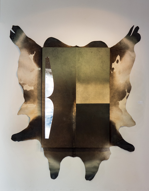 Julián Prebisch, ‘Moustache’, Painting, Acrylic and metal on cowhide, MAMAN Fine Art Gallery