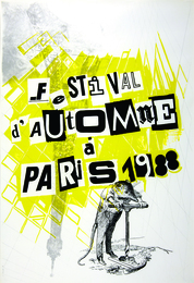 Sigmar Polke, Plakat Festival d'Automne a Paris, 1988 © The Estate of Sigmar Polke, Cologne, VG Bild-Kunst, Bonn 2016, Photo baumann fotostudio gmbh Sigmar Polke, Plakat Festival d'Automne a Paris, 1988 © The Estate of Sigmar Polke, Cologne, VG Bild-Kunst, Bonn 2016, Photo baumann fotostudio gmbh