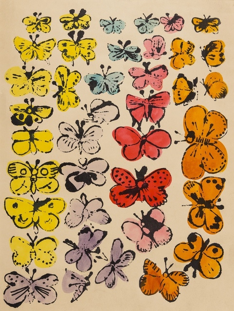 Andy Warhol, ‘Happy Butterfly Day’, circa 1955, Print, Offset-lithograph with extensive hand-colouring in watercolour, Forum Auctions