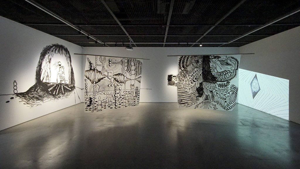 Exhibition view of JET LAGGED, works by Rae Sim Exhibition view of JET LAGGED, works by Rae Sim