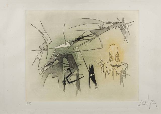 Wifredo Lam, ‘Visibile Invisibile’, 1972, Print, Etching and aquatint on Goya paper, ArtRite