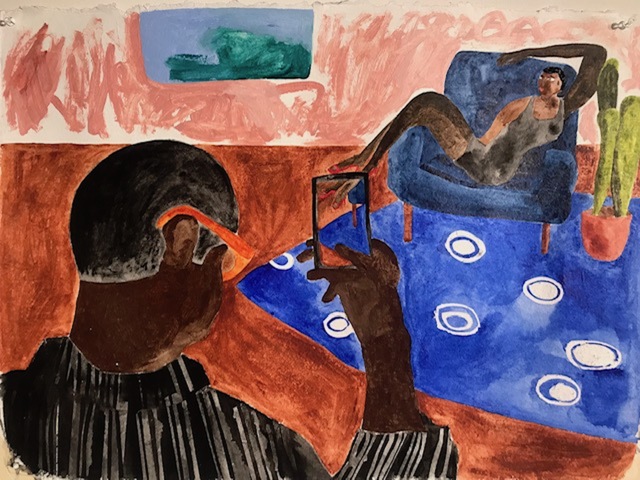 Marcus Leslie Singleton, ‘Getting Ready’, 2018, Painting, Watercolor, Superposition