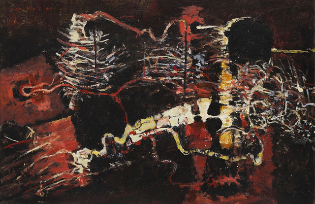 Carl Plate, ‘Closer Apart’, 1964, Painting, PVA on canvas, Charles Nodrum Gallery