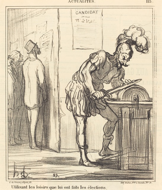 Honoré Daumier, ‘Utilisant les loisirs...’, 1869, National Gallery of Art, Washington, D.C.