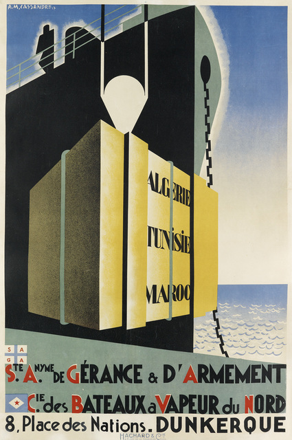 Adolphe Mouron Cassandre, ‘ALGERIE / TUNISIE / MAROC’, 1927, Swann Auction Galleries