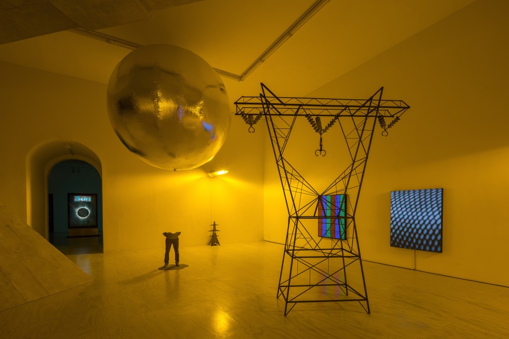 Installation view of "Dream English Kid 1964–1999 AD," 2016
Mark Leckey: Containers and Their Drivers at MoMA PS1, October 23, 2016 - March 5, 2017
Photograph by Pablo Enriquez
Courtesy the artist and MoMA PS1
Installation view of "Dream English Kid 1964–1999 AD," 2016
Mark Leckey: Containers and Their Drivers at MoMA PS1, October 23, 2016 - March 5, 2017
Photograph by Pablo Enriquez
Courtesy the artist and MoMA PS1